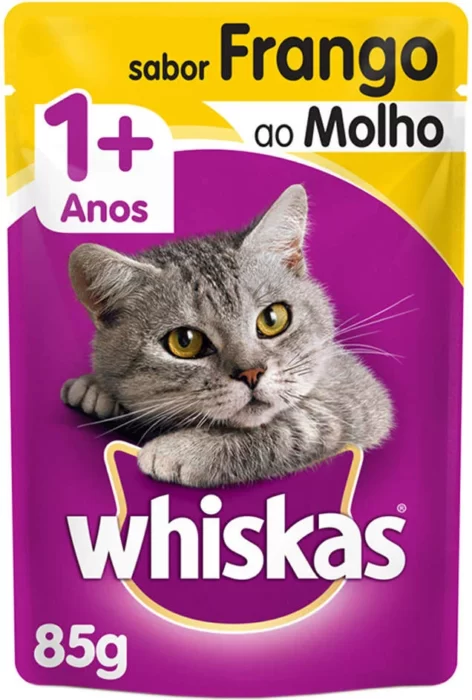 Ração Úmida Whiskas Sachê Frango ao Molho para Gatos Adultos