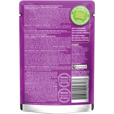 Ração Úmida Whiskas Sachê Frango ao Molho para Gatos Adultos