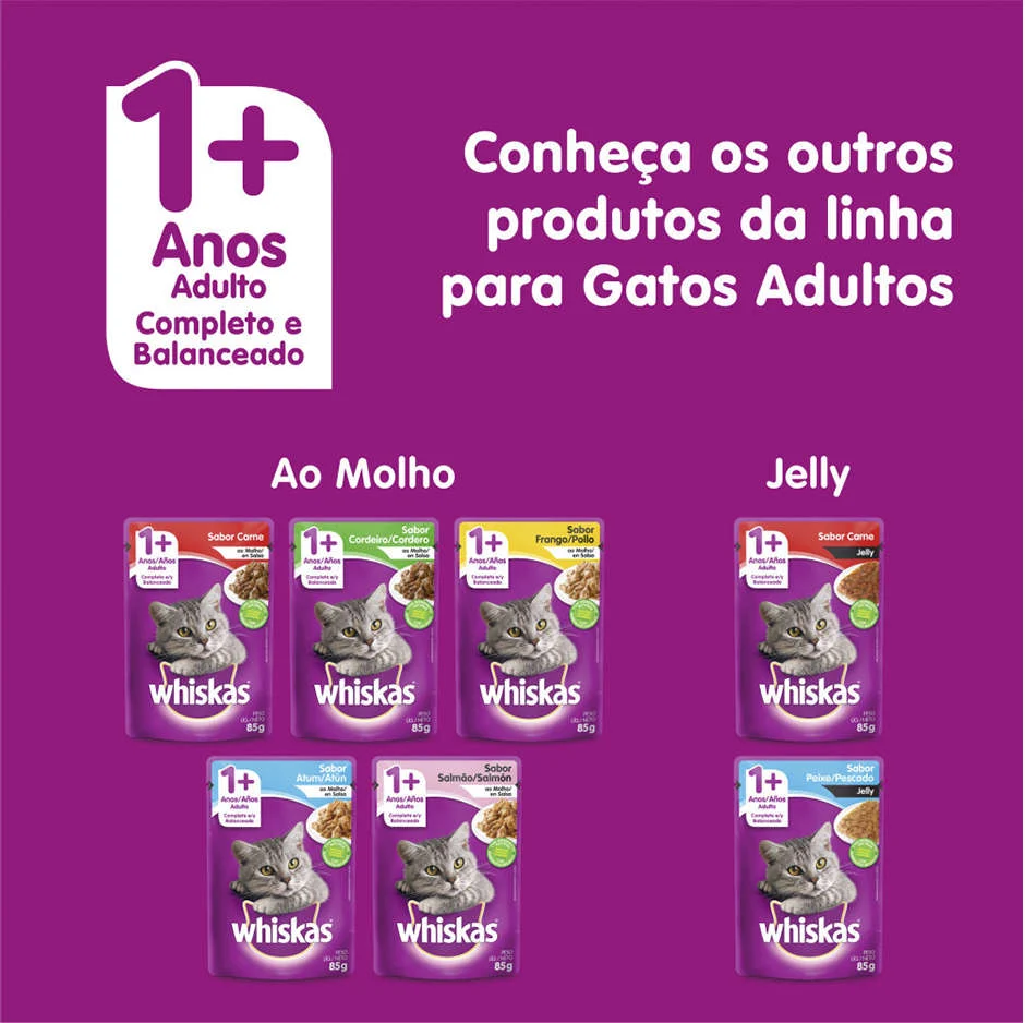 Ração Úmida Whiskas Sachê Frango ao Molho para Gatos Adultos