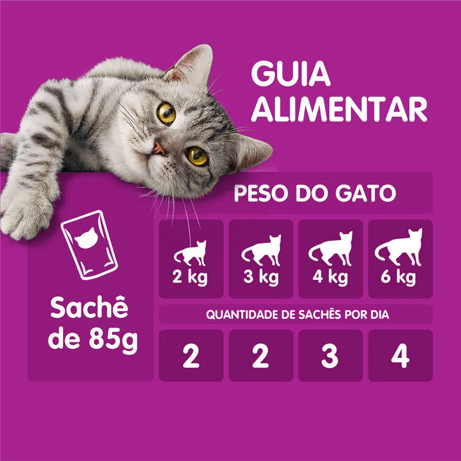 Ração Úmida Whiskas Sachê Frango ao Molho para Gatos Adultos