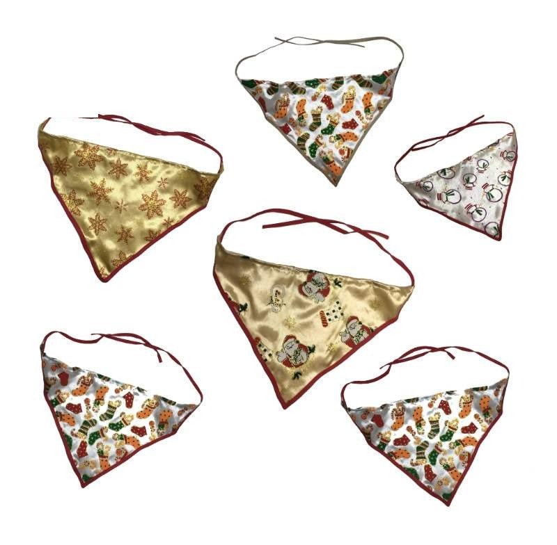 BANDANA NATAL PP 20CM SORT C/5