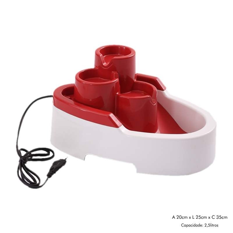 FONTE DURAPETS BIVOLT VERMELHA