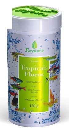 Tropicais Flocos 130Gr Poytara