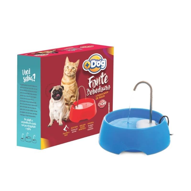 FONTE AQUA MINI 220V MAIS CAT AZUL
