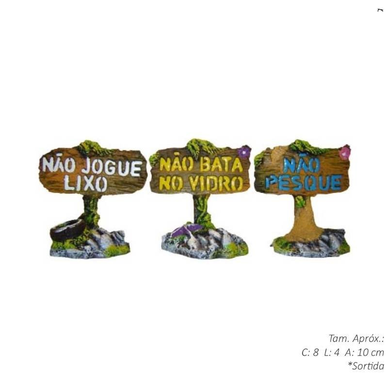 ENFEITE AQUARIO PLACA DECORADA
