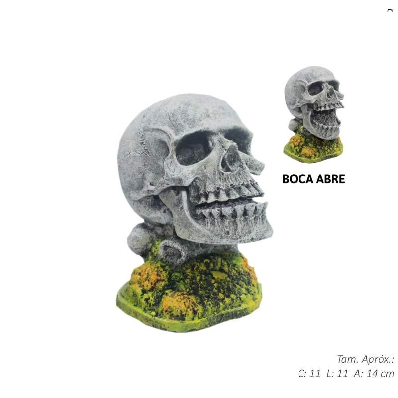ENFEITE AQUARIO CRANIO MOVEL