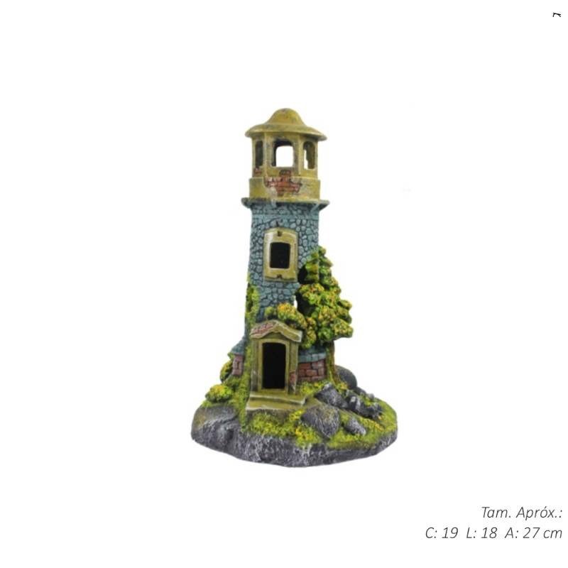 ENFEITE AQUARIO FAROL RUINA