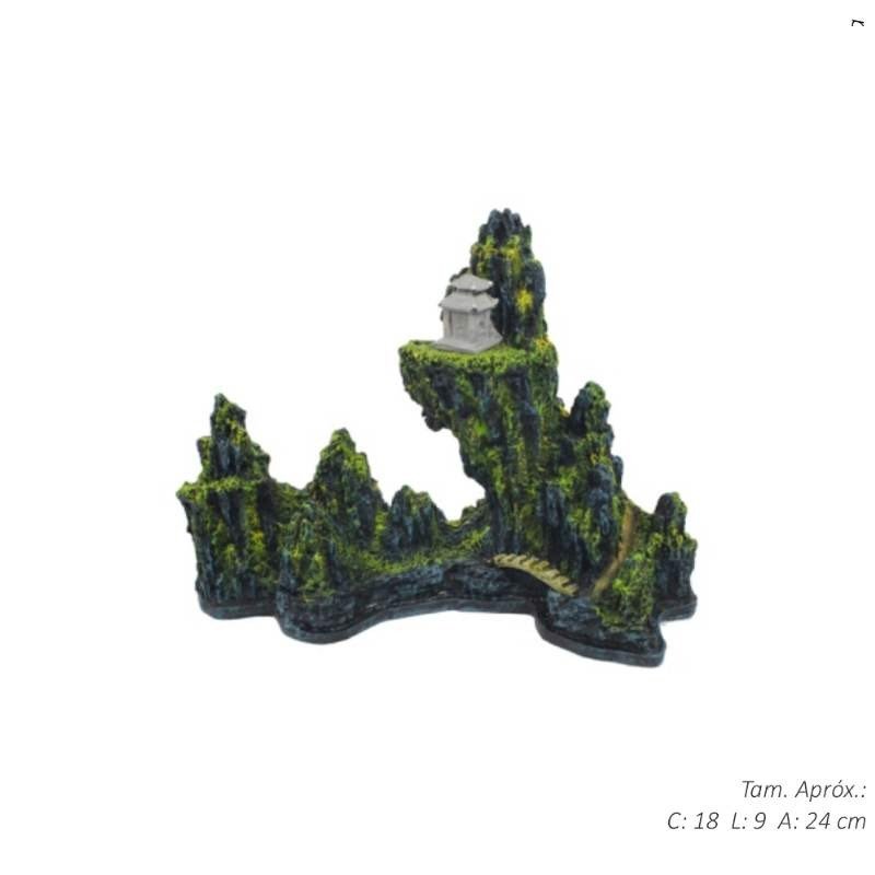 ENFEITE AQUARIO MONTANHA CHINESA PEQ