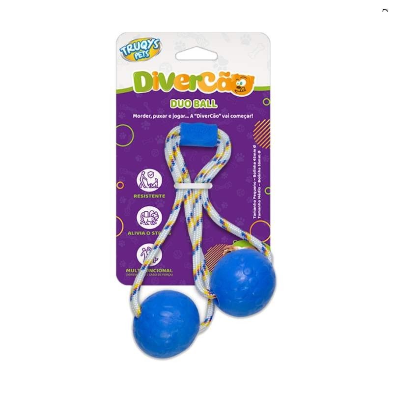 BRINQ DUO BALL 55MM AZUL