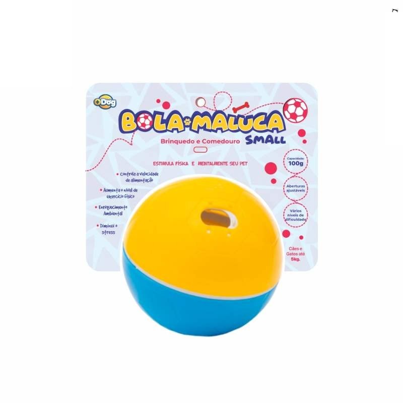 BOLA MALUCA SMALL MAIS DOG AMARELO/AZUL