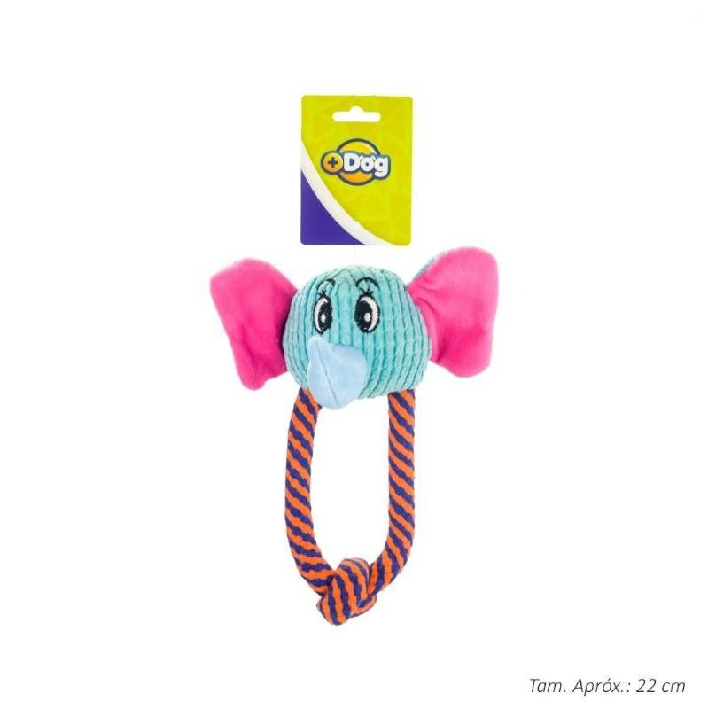 BRINQ PELUCIA C/CORDA ELEFANTE