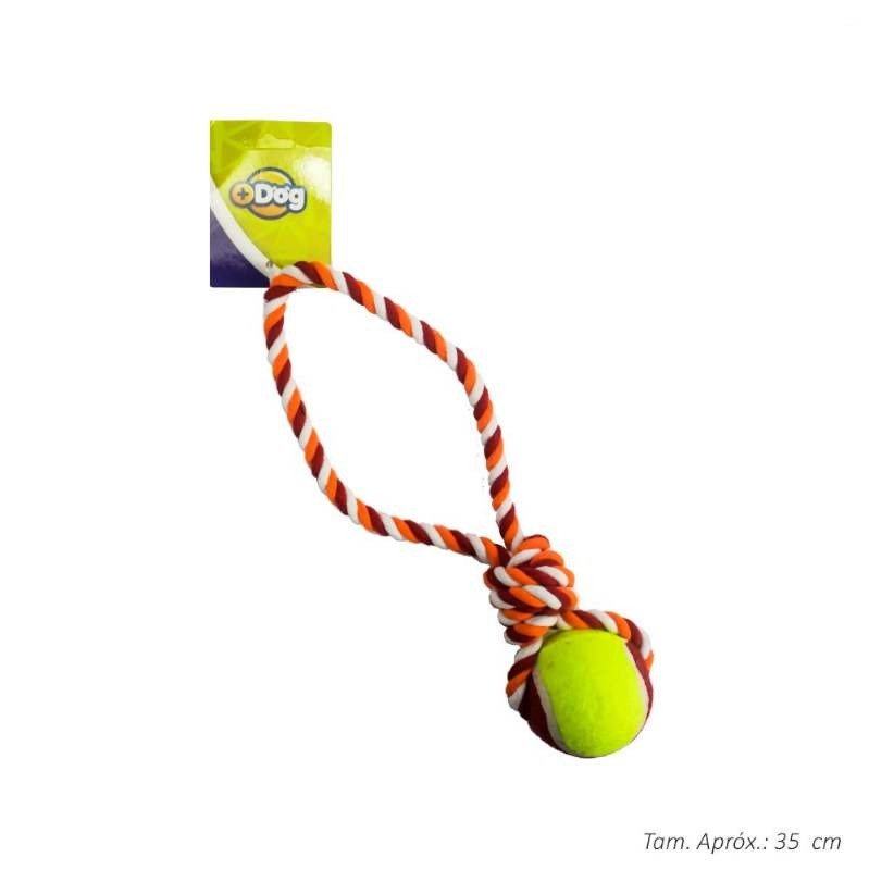 BRINQ CORDA PUXADOR BOLA TENIS SORT 35CM