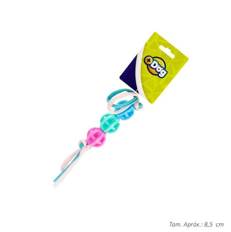 BRINQ CORDA PUXADOR 3 BOLAS 8,5CM