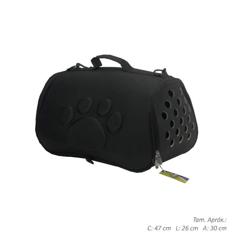 BOLSA TRANSP GLAMOUR PRETO