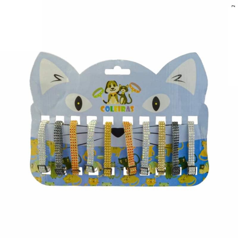 COLEIRA GATO STRASS CT C/10