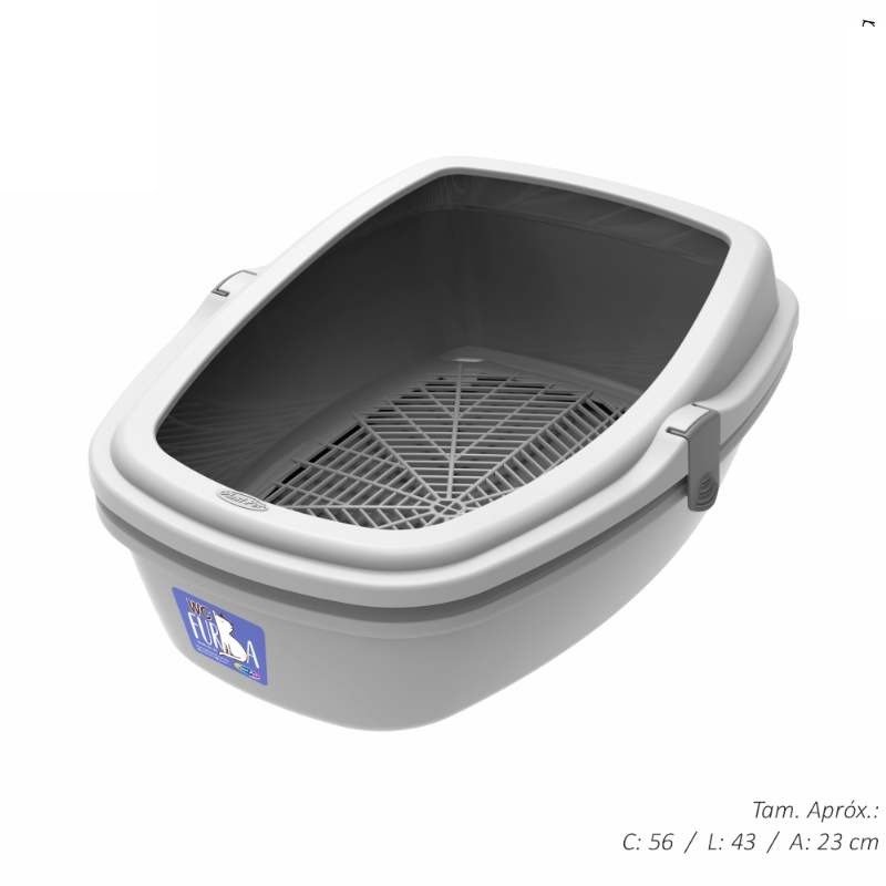 BANHEIRA GATO FURBA WC GRANDE CINZA