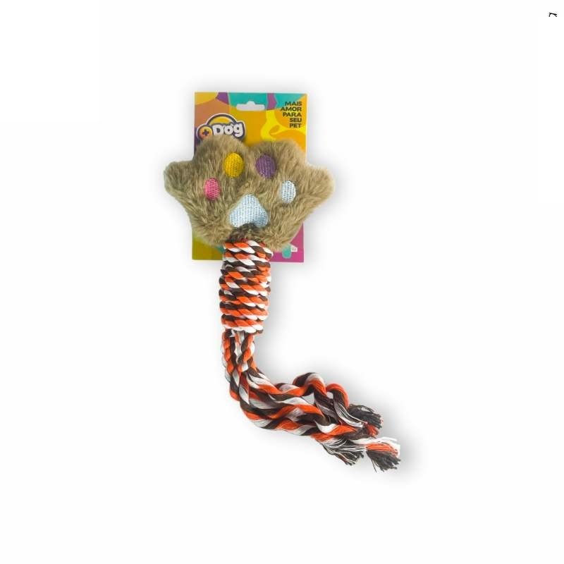 BRINQ PELUCIA PATINHA C/CORDA MARROM