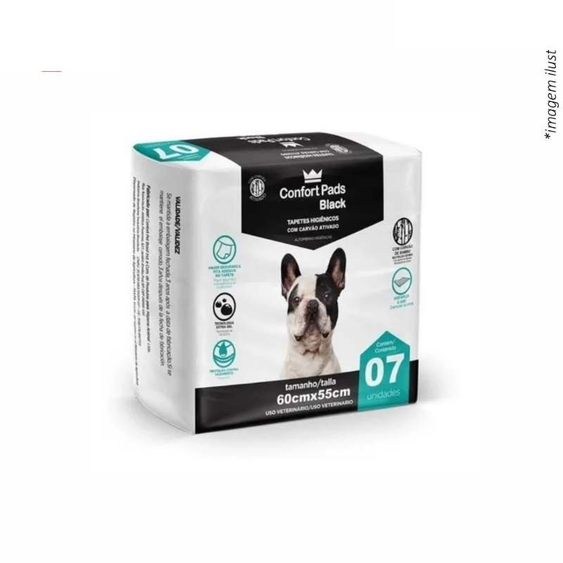 Tapete Hig Confort Pads Black 60X55 C/7