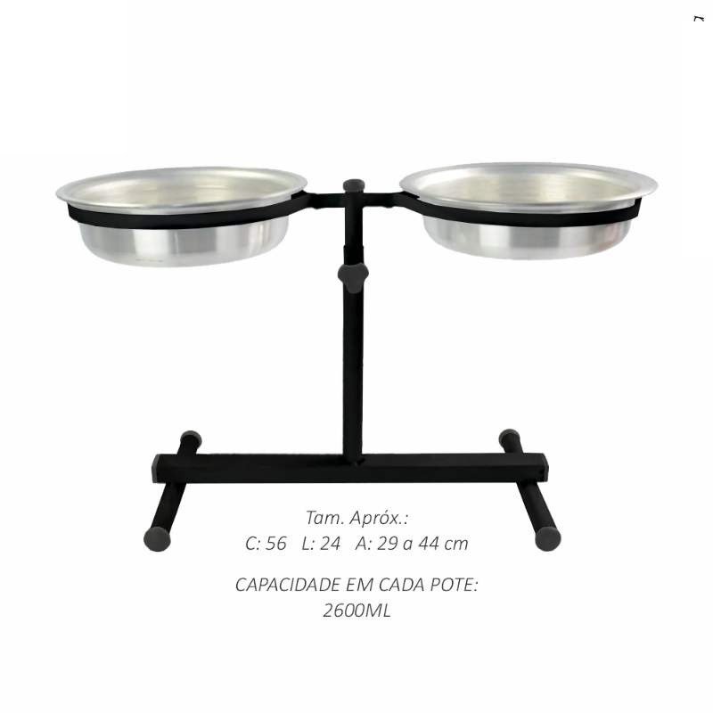 COMED ALUM DUPLO C/SUPORTE AJUST G PRETO