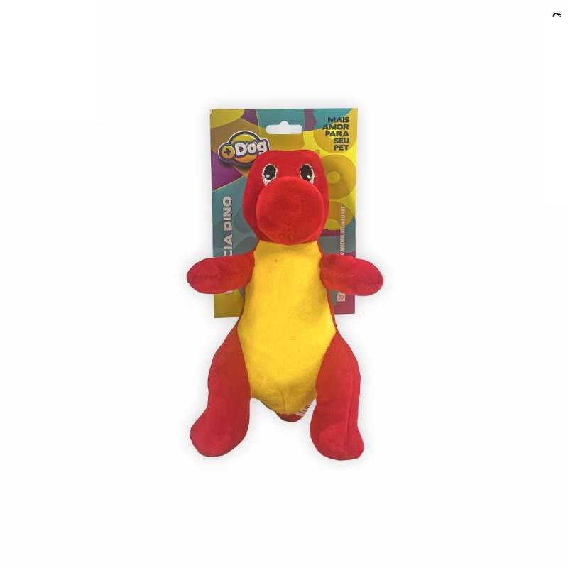 BRINQ PELUCIA DINO 20CM VERM