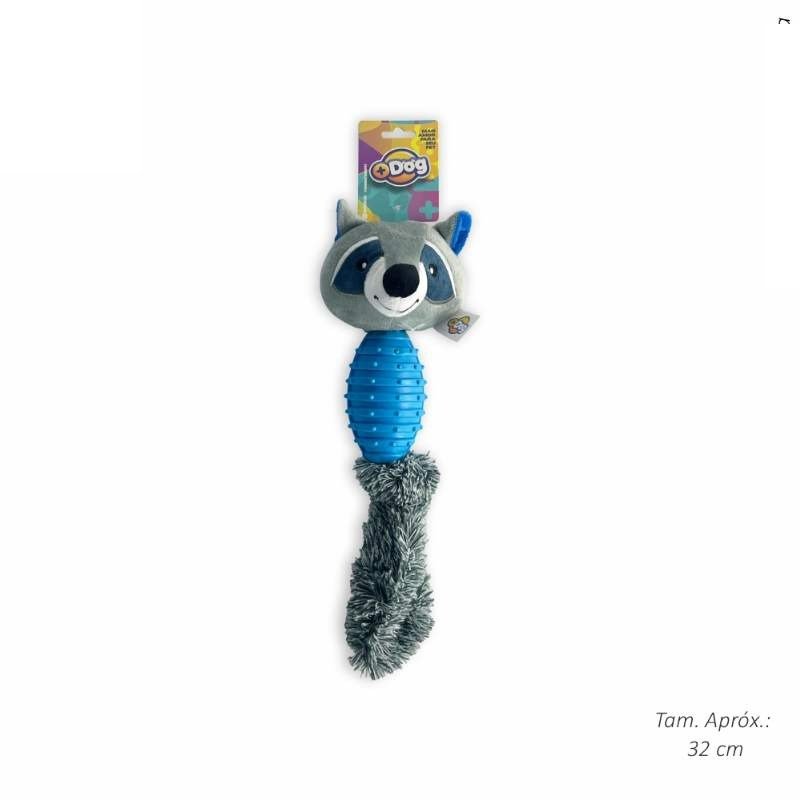 BRINQ PELUCIA GUAXINIM TPR 32CM AZUL