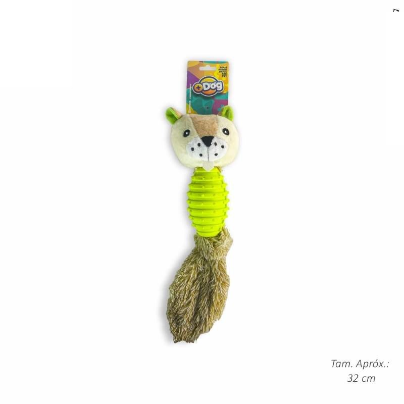 BRINQ PELUCIA ESQUILO TPR 32CM AMARELO