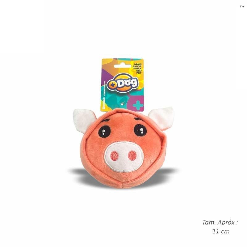 BRINQ PELUCIA CARA PORCO 11CM