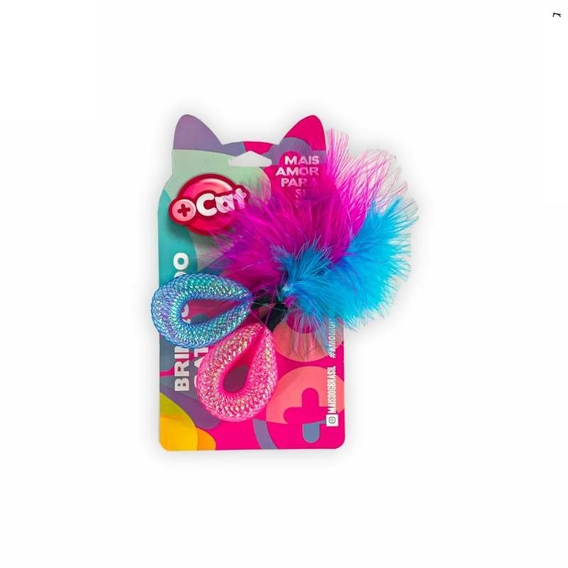 BRINQ GATO ESPIRAL C/PENAS C/2