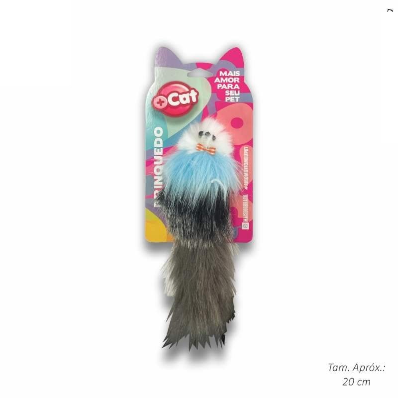 BRINQ GATO CHIQUE 20CM PRETO&BRANCO