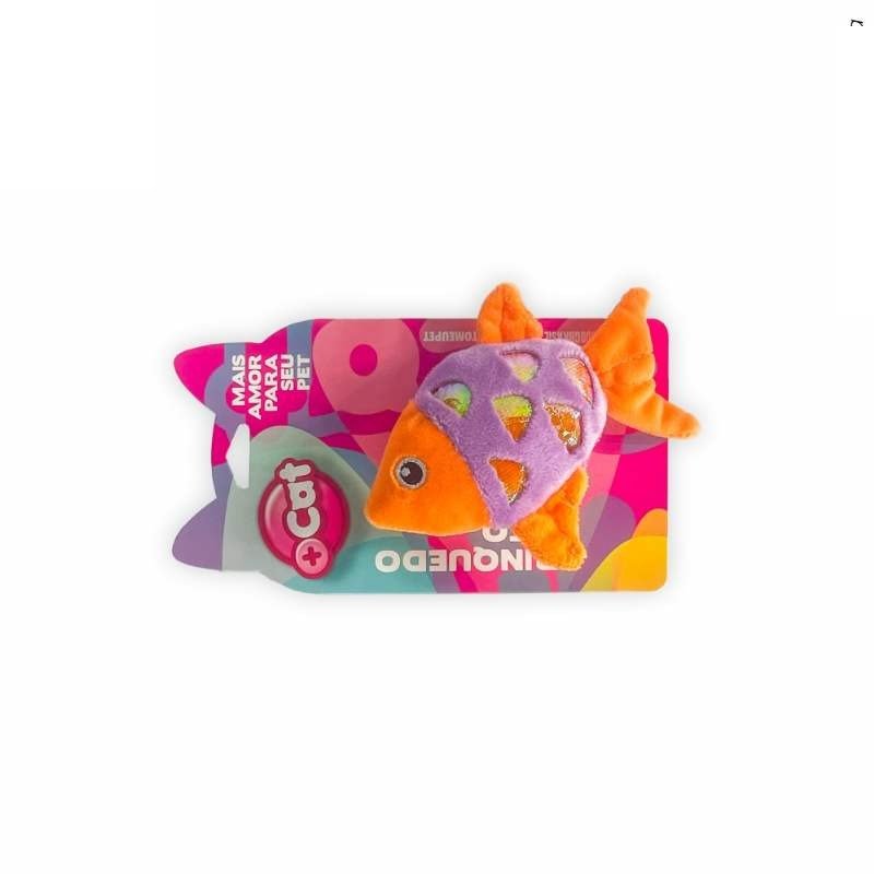 BRINQ GATO PEIXINHO BRILHANTE C/CATNIP