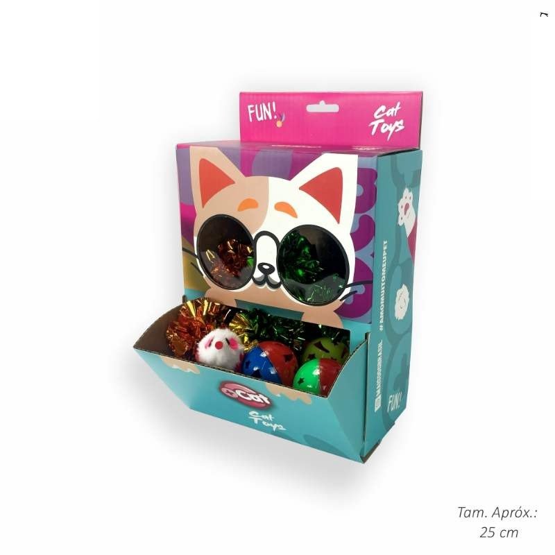 BRINQ GATO DISPLAY DIVERTIDOS C/30 PECAS