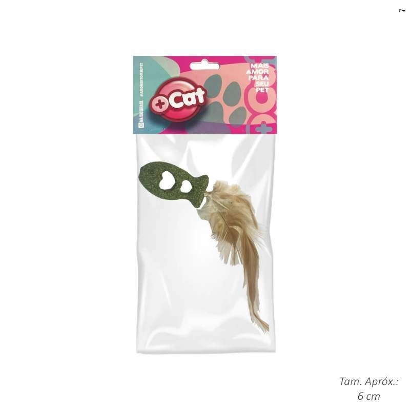 BRINQ GATO PEIXE DE CATNIP C/PENAS