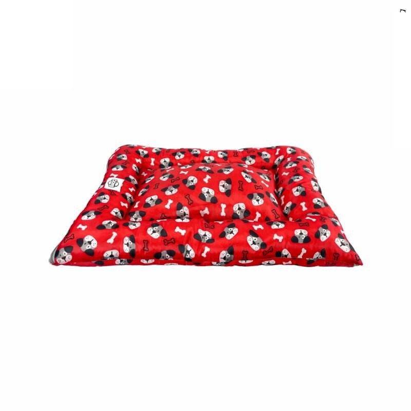 COLCHAO CAO OSSINHO VERM G 80X55CM