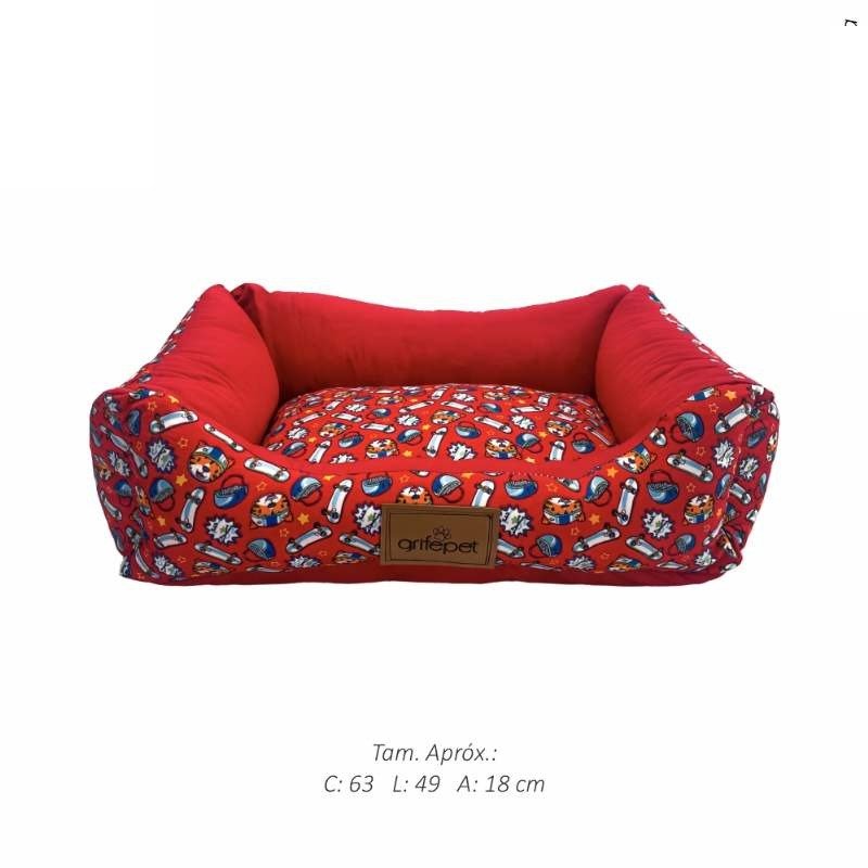 CAMA DOG DIVERSAO VERMELHA M