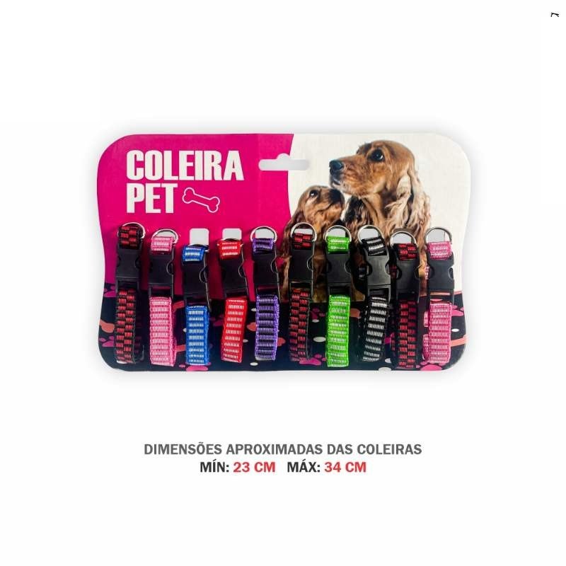 COLEIRA CAO AJUSTE NYLON C/10
