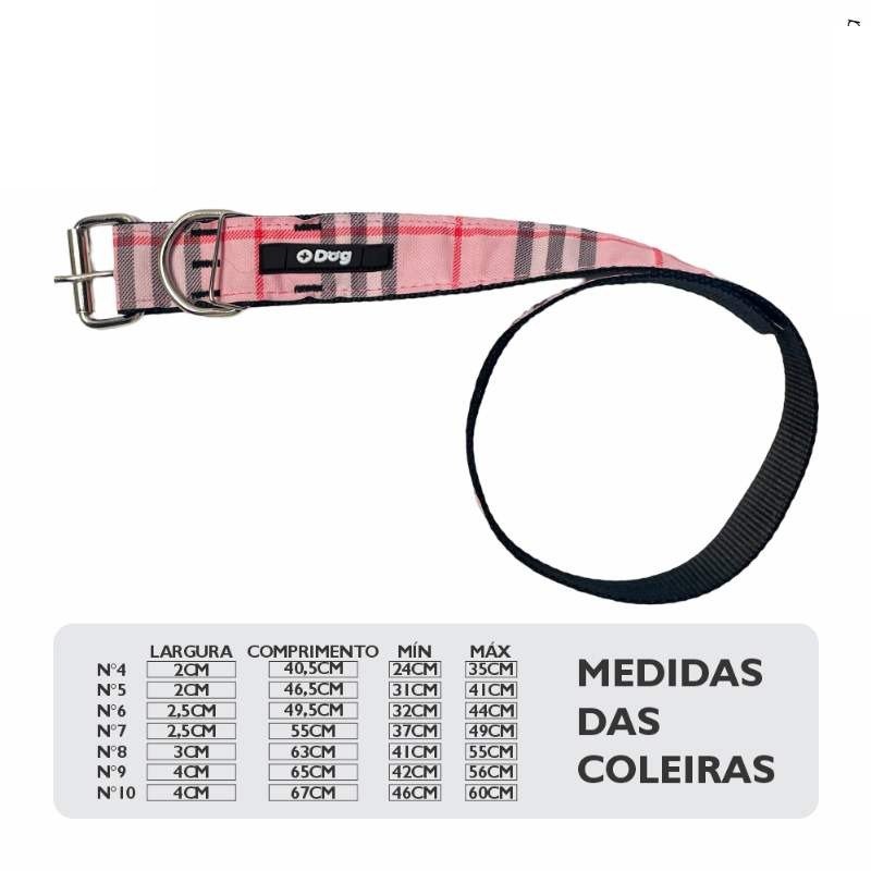 Coleira Gd Porte N.10 Xadrez