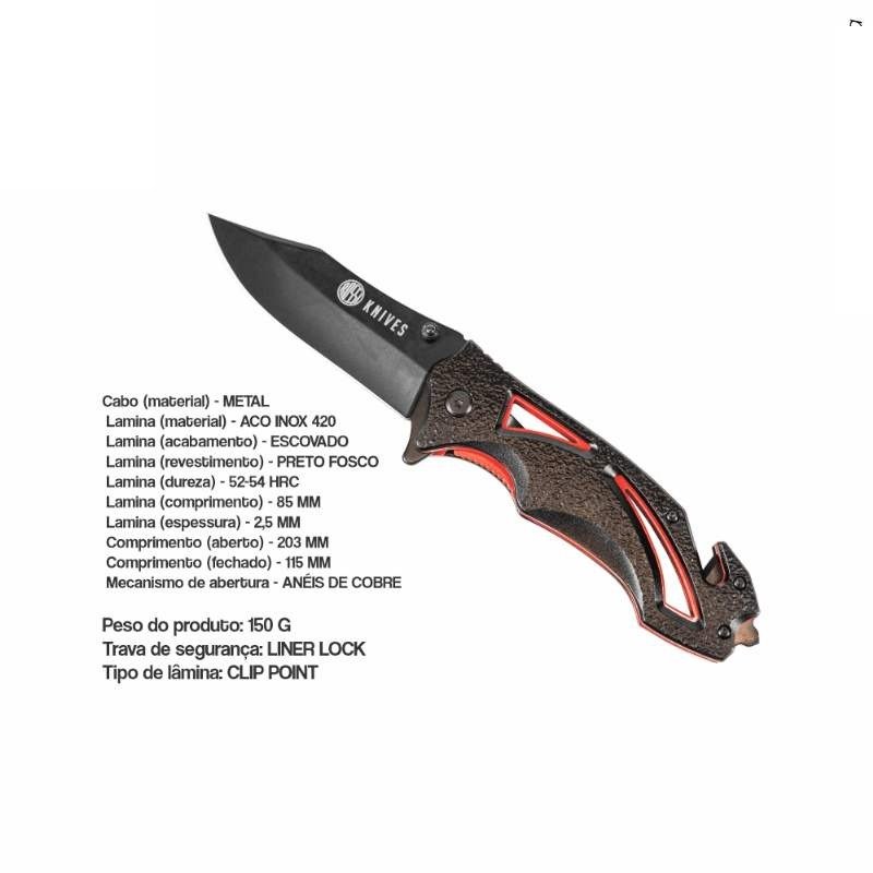 CANIVETE ROSSI CORAL INOX 20CM