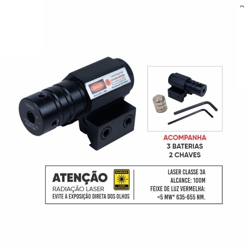 EMISSOR LASER P/AIRSOFT/AIRGUN 11MM/22MM