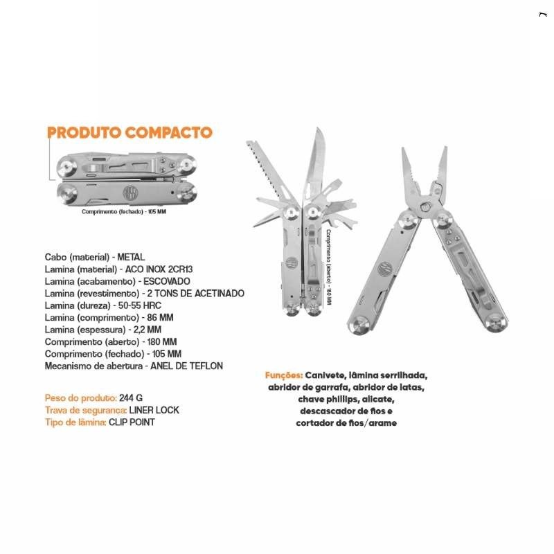 ALICATE MULTITOOL ROSSI SILVER
