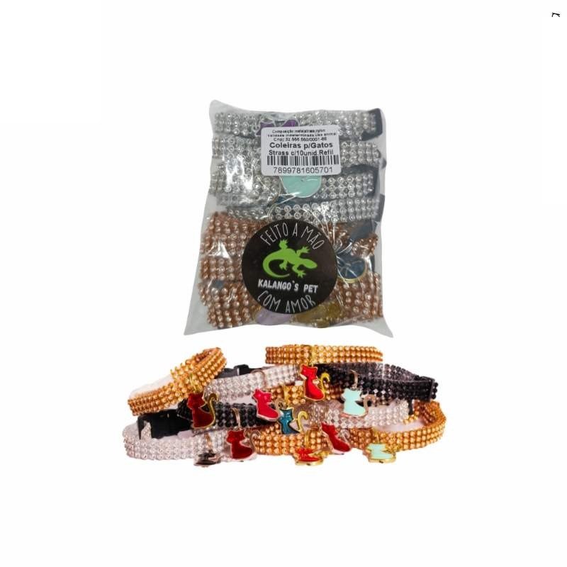 Coleira Gato Strass