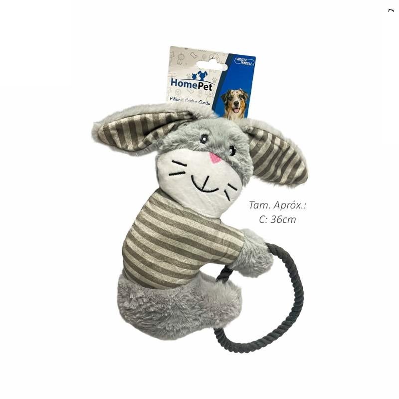 BRINQ PELUCIA COELHO C/CORDA