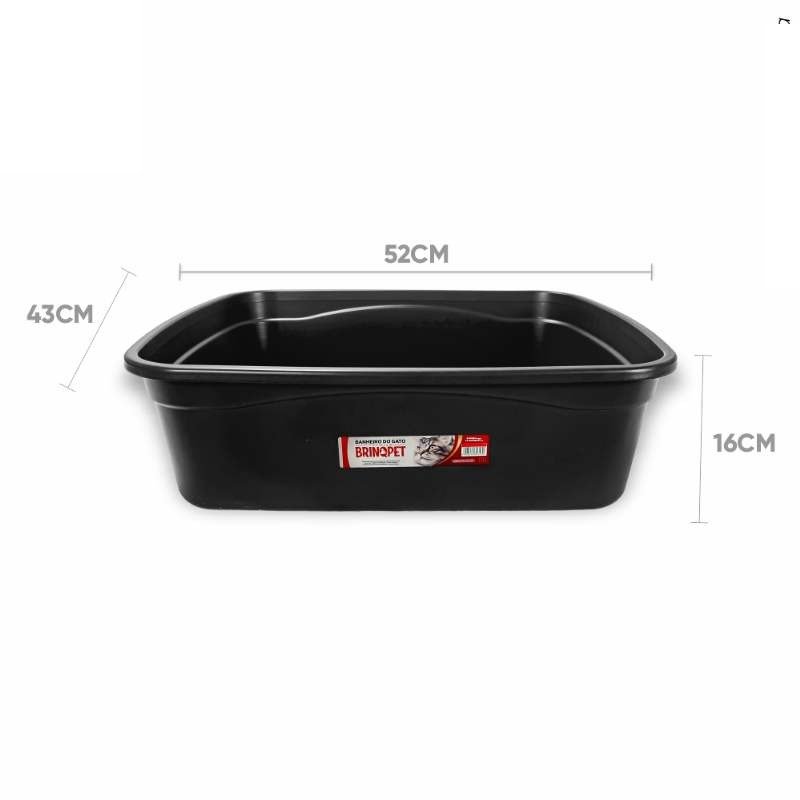 BANHEIRA GATO PREMIUM 52X43X16 PRETA