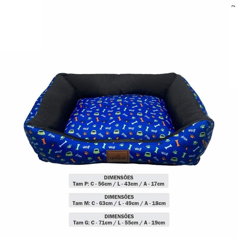 CAMA WOOF AZUL M