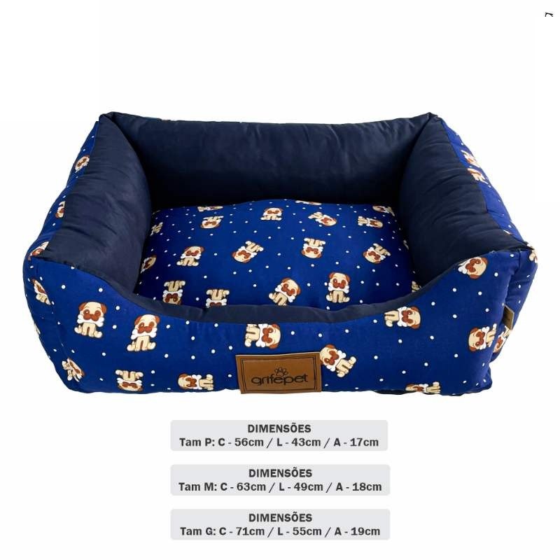 CAMA CAO OSSINHO POA AZUL G