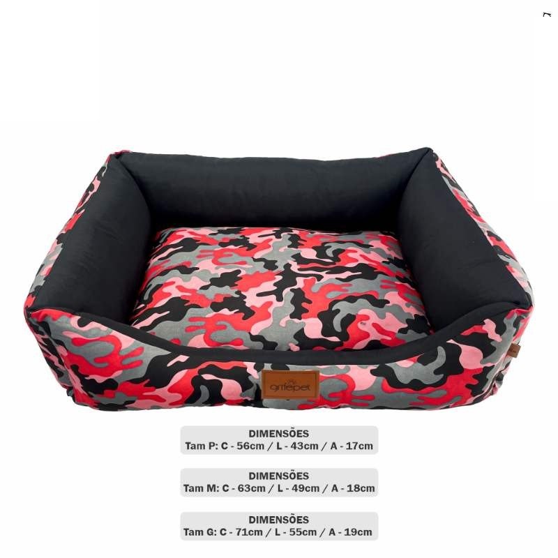 Cama Camuflada Vermelha