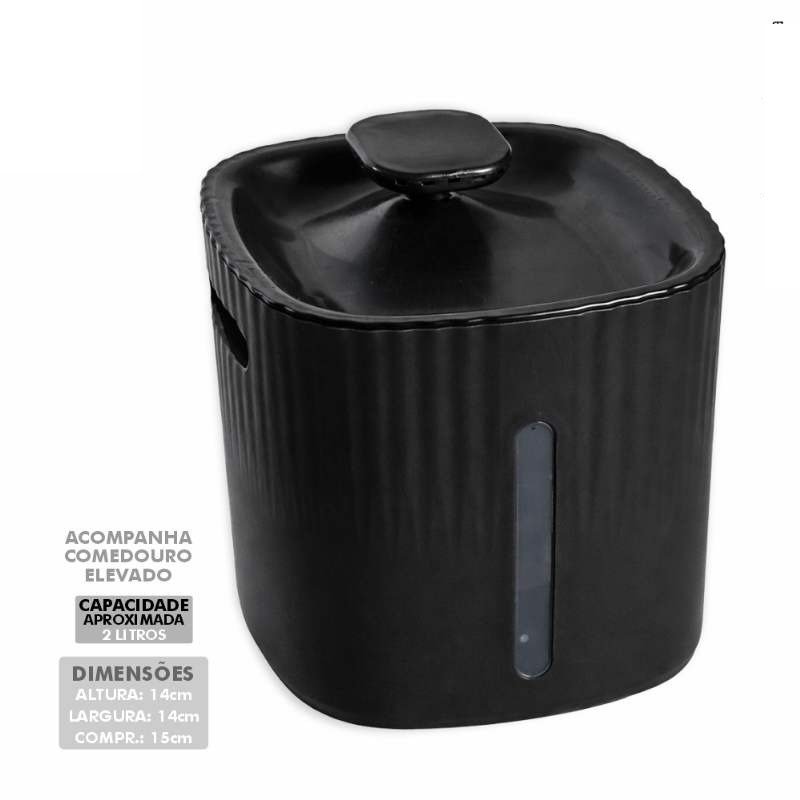 FONTE AGUA LUME COM COMED ELEVADO BLACK