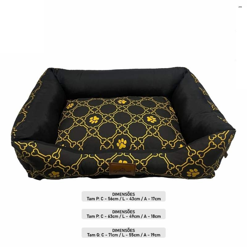 Cama Pata Gold Preta
