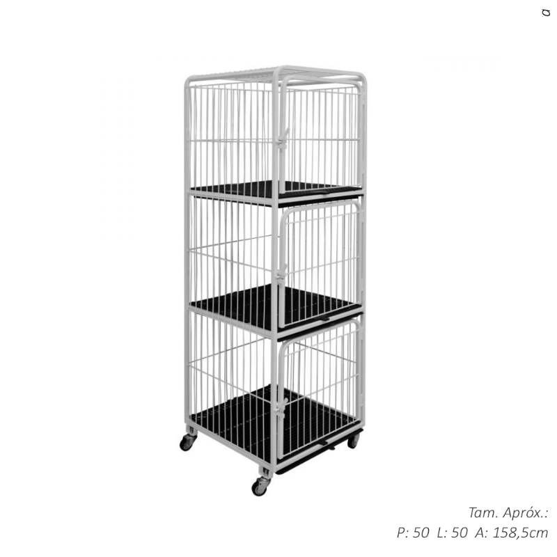Canil 3 Lugares Fixo Vertical