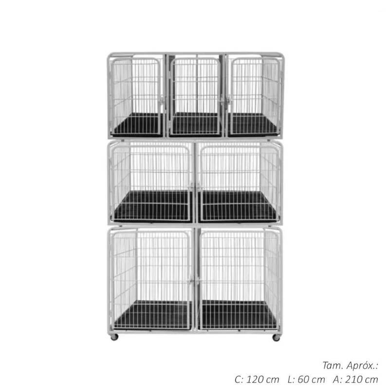 Canil Modular Completo 7 L 3Pecas