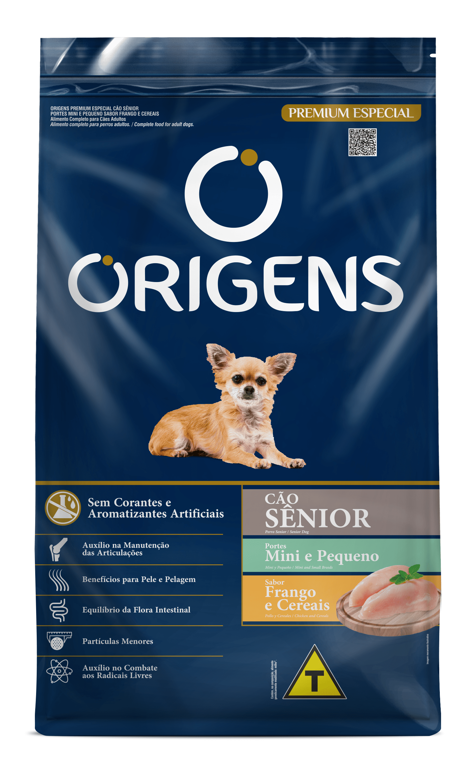Origens Cão Sênior Mini/Pequeno Frango e Cereais 10,1kg
